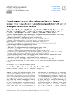 Organic aerosol concentration and composition over Europe
