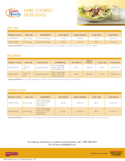 hard cooked/ diced eggs