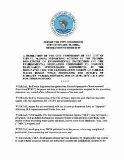 City of Stuart - Florida Department of Environmental Protection