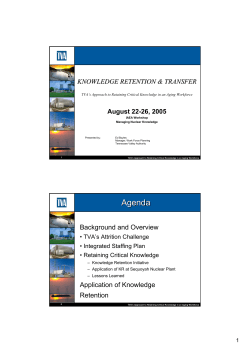 s Approach to Retaining Critical Knowledge