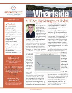 MHC Sea Lice Management Update