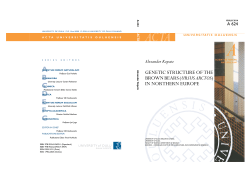 Genetic structure of the brown bears (Ursus arctos) in Northern Europe
