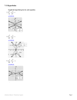 7-3 Hyperbolas - AmandaLStanley