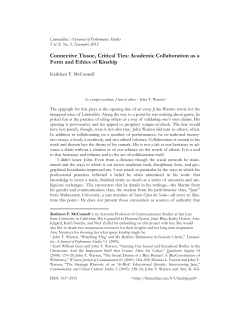 Connective Tissue, Critical Ties: Academic