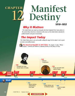 Chapter 12: Manifest Destiny, 1818-1853