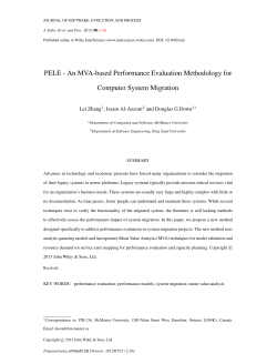 PELE - An MVA-based Performance Evaluation Methodology for