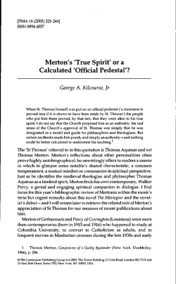 Merton`s `True Spirit` or a Calculated `Official Pedestal`?