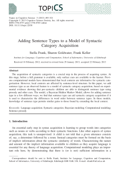 Adding Sentence Types to a Model of Syntactic Category Acquisition