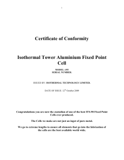 Certificates of Conformity