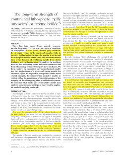 The long-term strength of continental lithosphere: &ldquo;jelly sandwich&rdquo; or