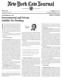 Governmental and Private Liability for Flooding