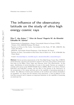 The influence of the observatory latitude on the study of ultra high