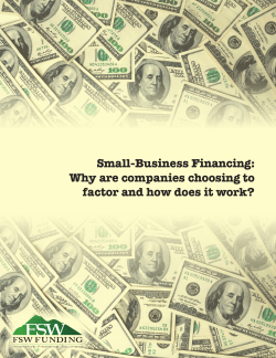 Small-Business Financing: Why are companies choosing to factor