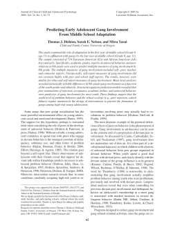 Predicting Early Adolescent Gang Involvement From Middle School