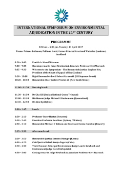 international symposium on environmental adjudication in the 21st