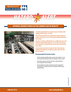 Internal Injuries from Ejected Lumber Lead to Fatality