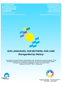 Our Languages, Our Mothers, Our Land: Disregarded by History