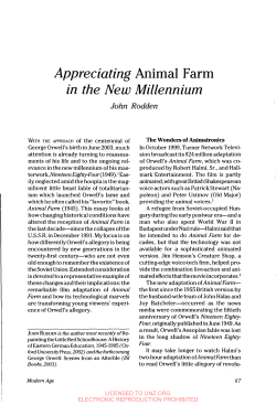Appreciating Animal Farm in the New Millennium
