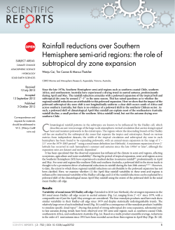 Rainfall reductions over Southern Hemisphere semi-arid