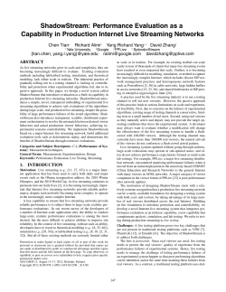 ShadowStream: Performance Evaluation as a Capability in