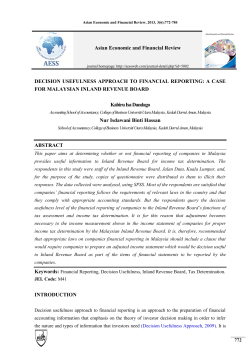 DECISION USEFULNESS APPROACH TO FINANCIAL REPORTING