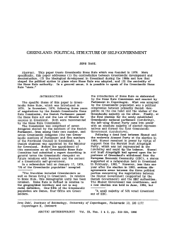 Greenland: Political Structure of Self-Government