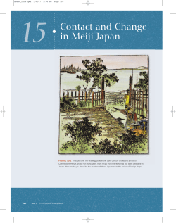 Contact and Change in Meiji Japan