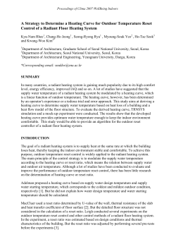 A Strategy to Determine a Heating Curve for Outdoor Temperature
