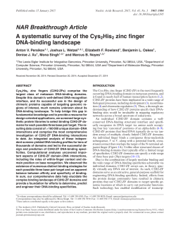 NAR Breakthrough Article - Oxford Academic