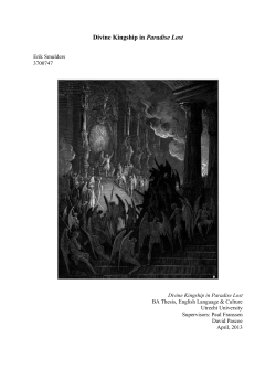 Divine Kingship in Paradise Lost