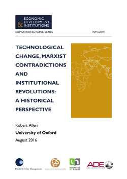 technological change, marxist contradictions and institutional