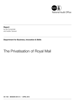 The privatisation of royal mail