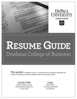 Business Entry Level Resume Guide