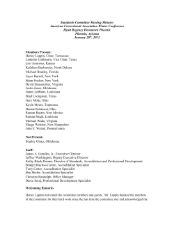 Standards Committee Meeting - January 20, 2012