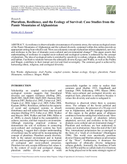 Pluralism, Resilience, and the Ecology of Survival: Case Studies