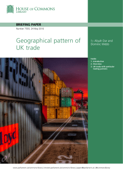 Geographical pattern of UK trade