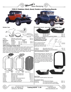 Hood - Fenders - Wescott`s Auto