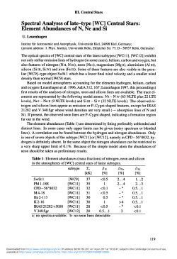 Spectral Analyses of late-type [WC] Central Stars: Element