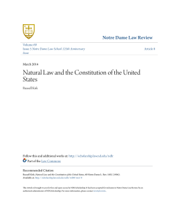 Natural Law and the Constitution of the United States