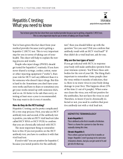 Hepatitis C testing