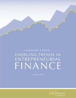 Emerging Trends in Entrepreneurial Finance