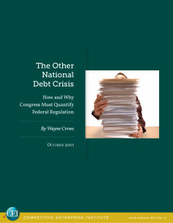 The Other National Debt Crisis - Competitive Enterprise Institute