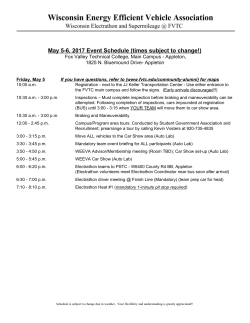 May 5-6, 2017 Event Schedule (times subject to change!)