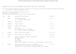 Metadata for the ISAAC Environmental Questionnaire Data Files