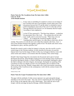 Poster Notes for The Crucifixion from The Saint John`s Bible Luke 23