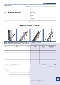 Order Form Fax +49 (0) 83 31-937-342 Order for