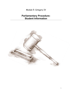 parliamentary procedure information packet