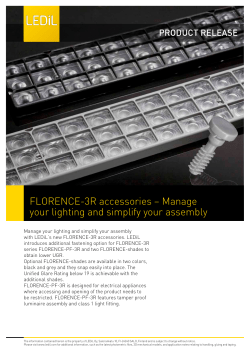 FLORENCE-3R accessories &ndash; Manage your lighting and simplify