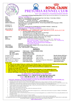 pretoria kennel club