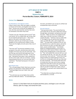 Sermon Notes - Northeast Bible Church